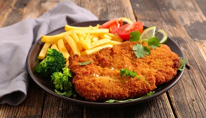 Schnitzel mit Pommes