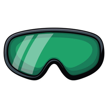 Flat skiing and snowboard goggles icon created as a multipurpose vector illustration suitable for several purposes including websites UI UX sports apps print templates and presentations