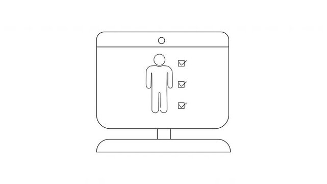 Human Body Scan on Computer Screen - Health Technology Concept.