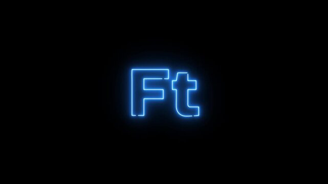 Glowing Neon light Forint Sign Symbol animation on black background. Business and finance conceptual neon light Forint icon animation.