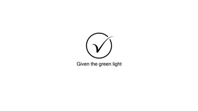 Confirmation checkmark symbol on a transparent background with the text Confirm, approval and approval check symbol.