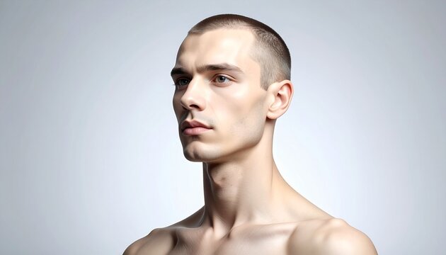 _An asymmetrical human-like structure,_one side incomplete by design,_muted tones, fla