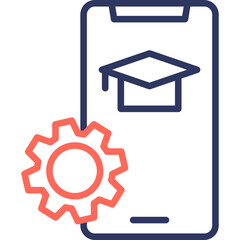 Edtech Tools line color icon