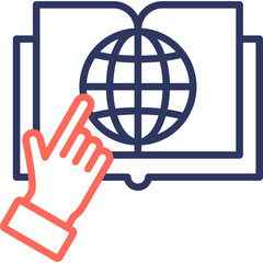 Interactive Learning line color icon