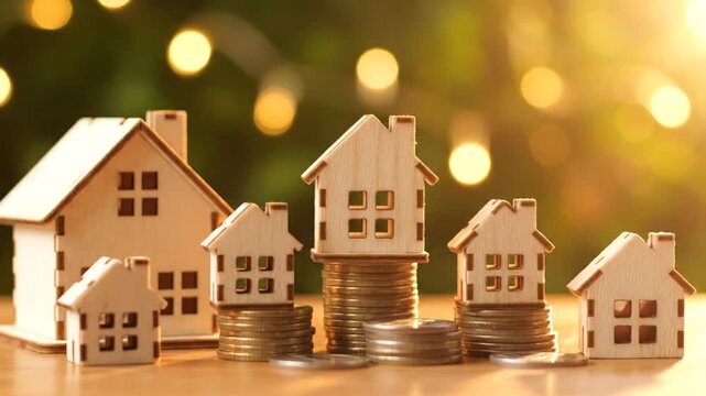Building houses on money.