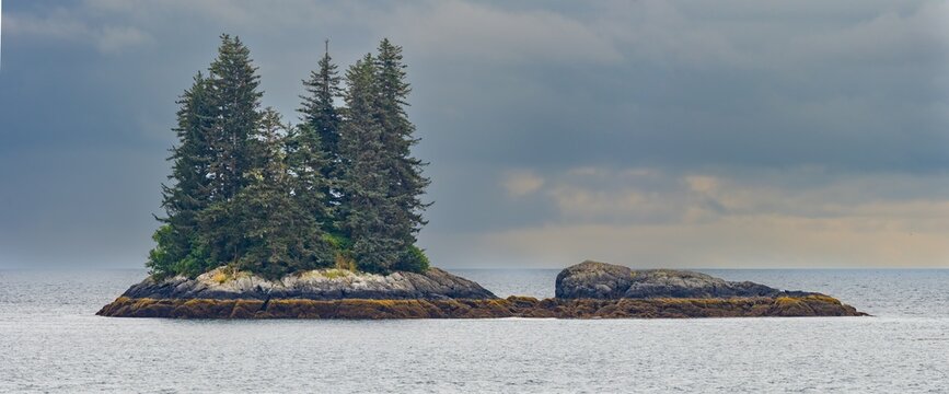 Beautiful Small Island in Prince William Sound Alaska