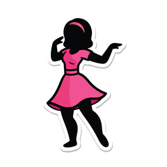 A girl dancing