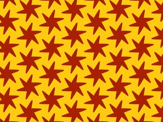 red and yellow pattern with stars