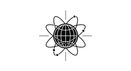 Fototapeta premium Vector illustration of a mosquito isolated on white background designed with a circular molecule atom pattern and technological network icon elements