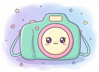 パステルカラーのかわいいカメラのイラスト
Generative AI 