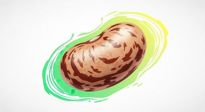 Nutrient-rich pinto bean vector illustration on a vibrant abstract background capturing healthy