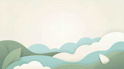 Fototapeta premium Serene natural landscape background for healthcare and wellness design, promoting peace and calm with gentle organic shapes and soft colors
