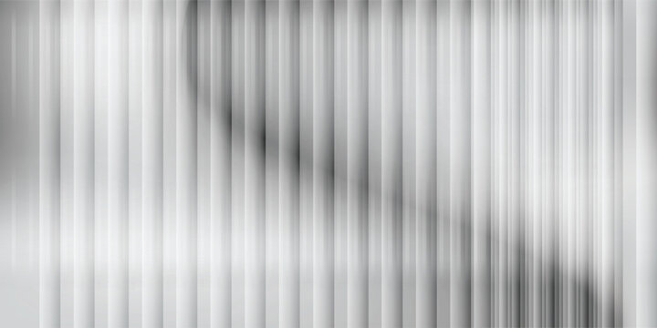 Holograph ice glass texture background. Reed flute pattern effect. Laser ripple abstract line ribbed 3d gradient. Silver frosty reflect striations.