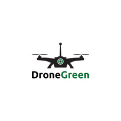 Drone Green Logo Vector Modern