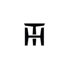 Logo Letter TH Simple Minimalist Modern