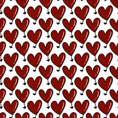 seamless pattern of hearts