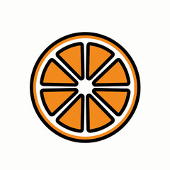 Obraz premium Orange Slice Fruit Segment Icon.