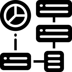 data analytic glyph icon. Strong and solid vector icon for websites, mobile interfaces, presentations, and visual branding. High quality and easy to edit.