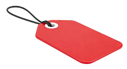 Fototapeta premium Red blank tag with string