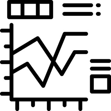 graph line icon. Clean and minimalist vector icon for websites, mobile apps, presentations, and logos. Fully scalable and customizable for any project.
