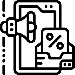 Fototapeta premium offer line icon. Clean and minimalist vector icon for websites, mobile apps, presentations, and logos. Fully scalable and customizable for any project.