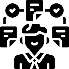 multitasking glyph icon. Strong and solid vector icon for websites, mobile interfaces, presentations, and visual branding. High quality and easy to edit.