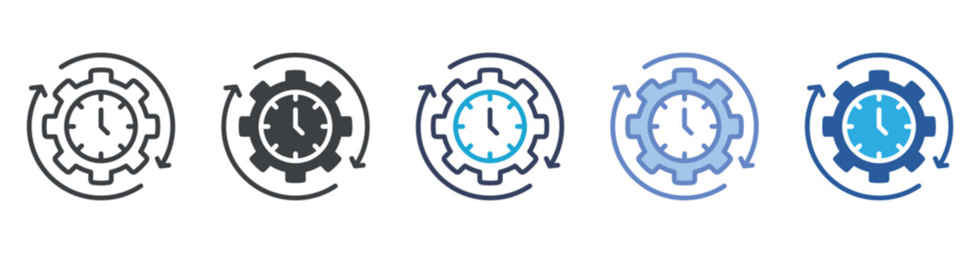 Consistency icon set multiple style collection
