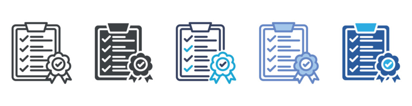 Standards icon set multiple style collection