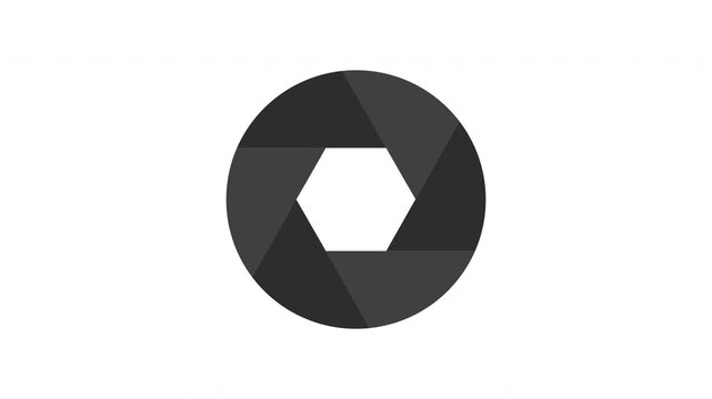 Camera Shutter Lens Animation Opening and Closing