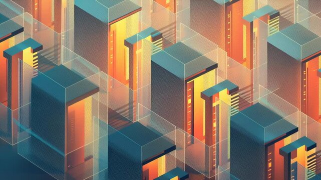 Privacy ethics in data systems, abstract light-based barriers protecting data cores, clean institutional illustration, ethical data protection concept