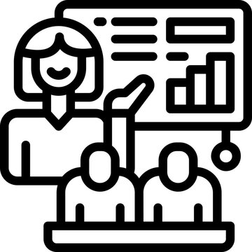briefing line icon. Clean and minimalist vector icon for websites, mobile apps, presentations, and logos. Fully scalable and customizable for any project.