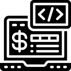 developer glyph icon. Strong and solid vector icon for websites, mobile interfaces, presentations, and visual branding. High quality and easy to edit.