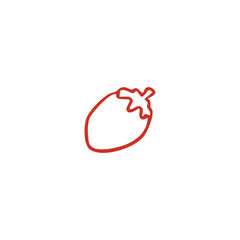 Obraz premium Simple Red Fruit Icon