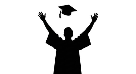 Graduate throws cap in air celebrating academic achievement and success in education