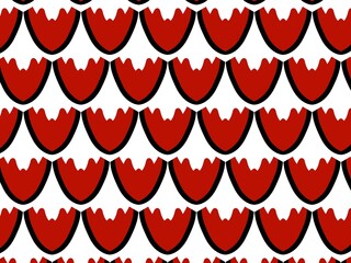 pattern with hearts for the design of textiles and packaging