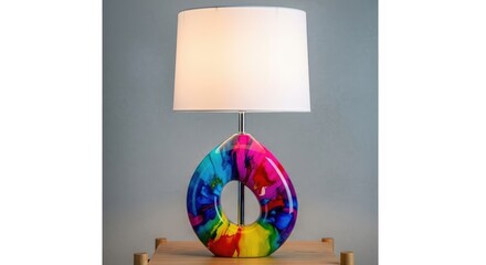 Colorful Abstract Lamp with Unique Design.