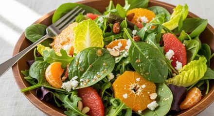 Fresh Citrus Salad with Greens.