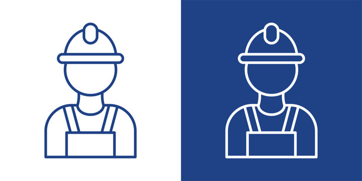 Manpower Blue And White Icon Style Collection