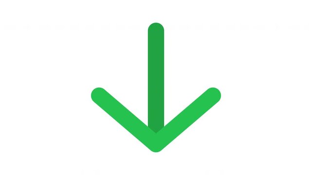 Green Down Arrow Direction Motion Graphic