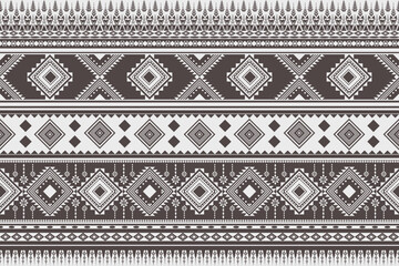Vintage Native Black and white Abstract Geometric Ethnic Pattern