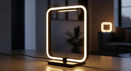 Modern Square LED Desk Lamp for Home Office.