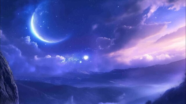 moon and clouds