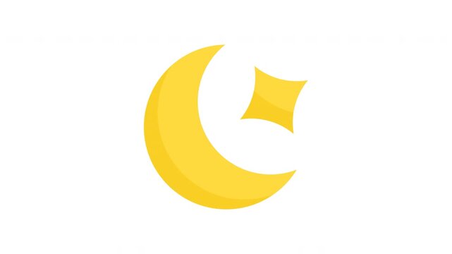 Animated Star and Moon Weather Icon