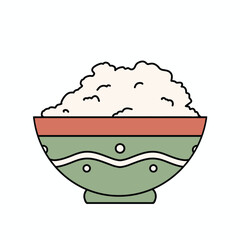 Fototapeta premium cartoon illustration of a rice