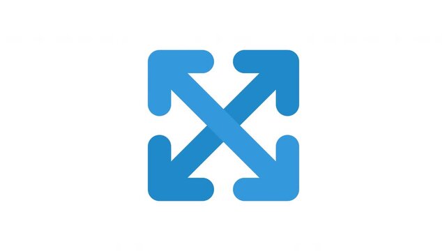 Animated Expand Arrows Center Out