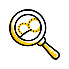 magnifying glass with a smile