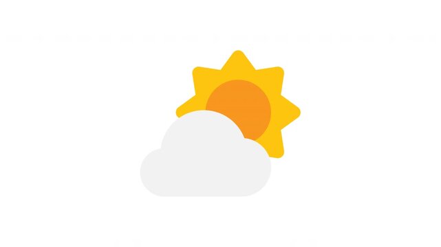 Animated Sunny and Cloudy Weather Forecast