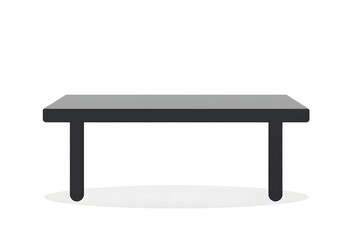 Flat simple table icon in clean minimal vector style