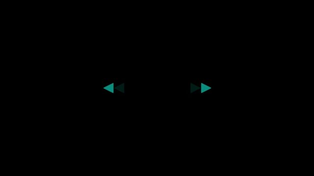 Play button on black background media player controls blue triangular play buttons