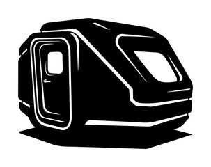 Naklejka premium Modern Minimalist Train Silhouette Vector Art